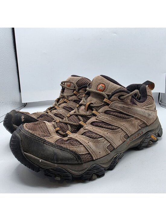 Merrell Moab 3 Mens Size 9.5 Brown Hiking Shoes Vibram Soles Camping Outdoors main image 12